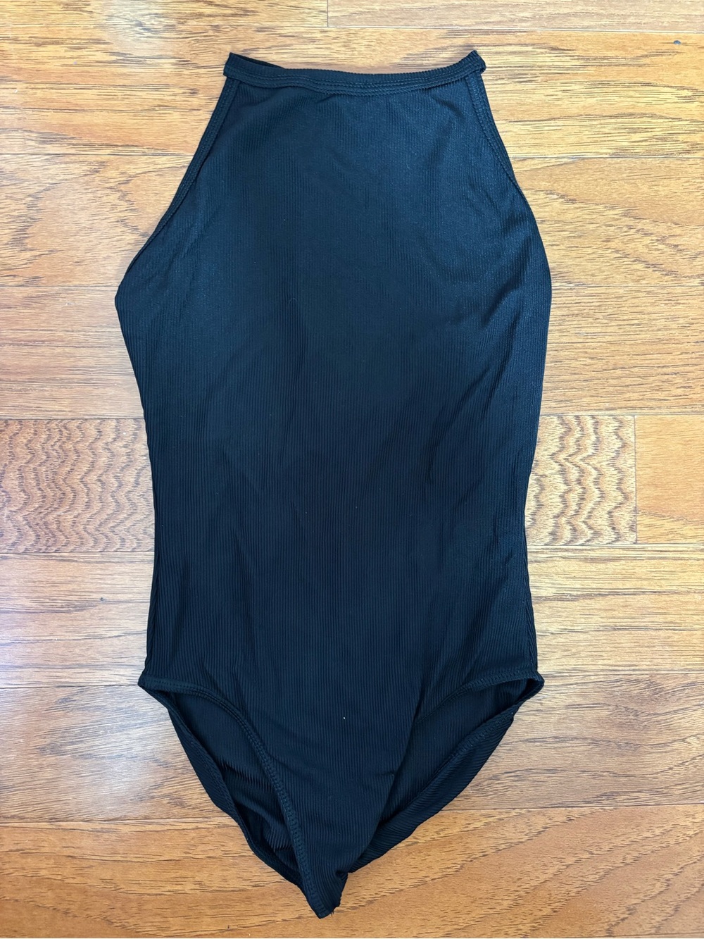 Black Ribbed dance leotard